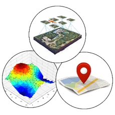 A collage of maps and a map Description automatically generated